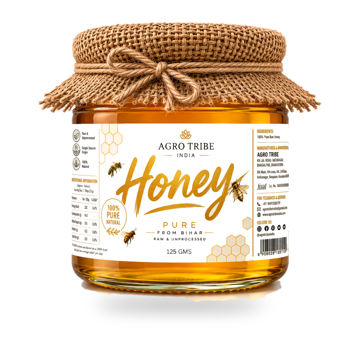 Agro Tribe Pure Honey 250g