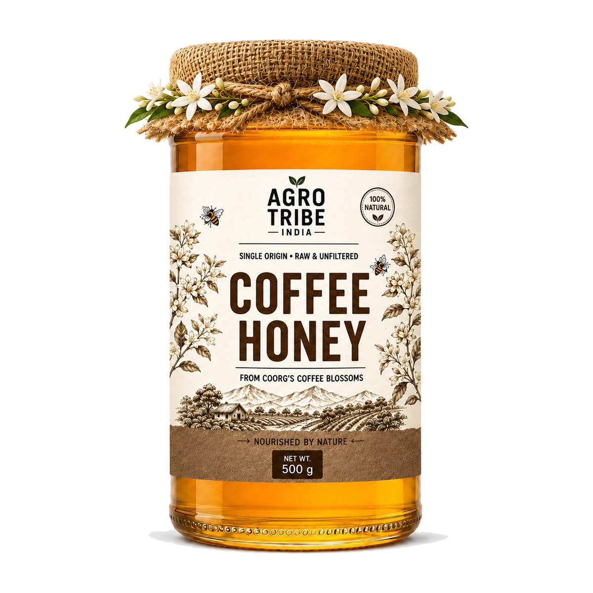 Agro Tribe Coffee Honey 500g jar