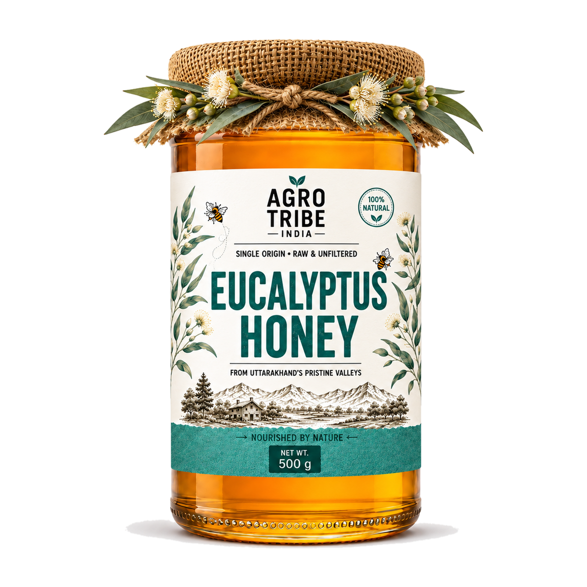 Agro Tribe Eucalyptus Honey 500g jar