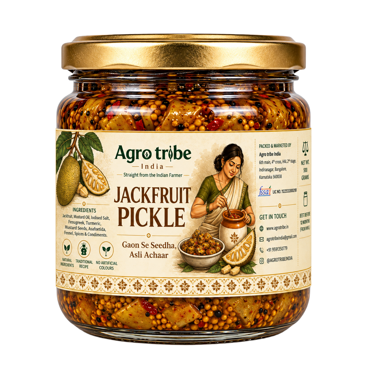Agro Tribe Jackfruit Pickle 350g