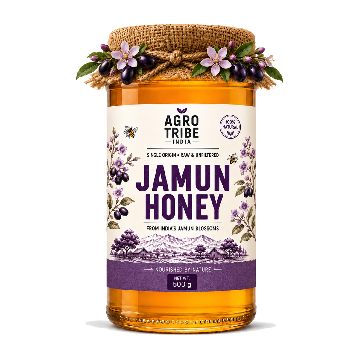 Agro Tribe Jamun Honey 500g jar