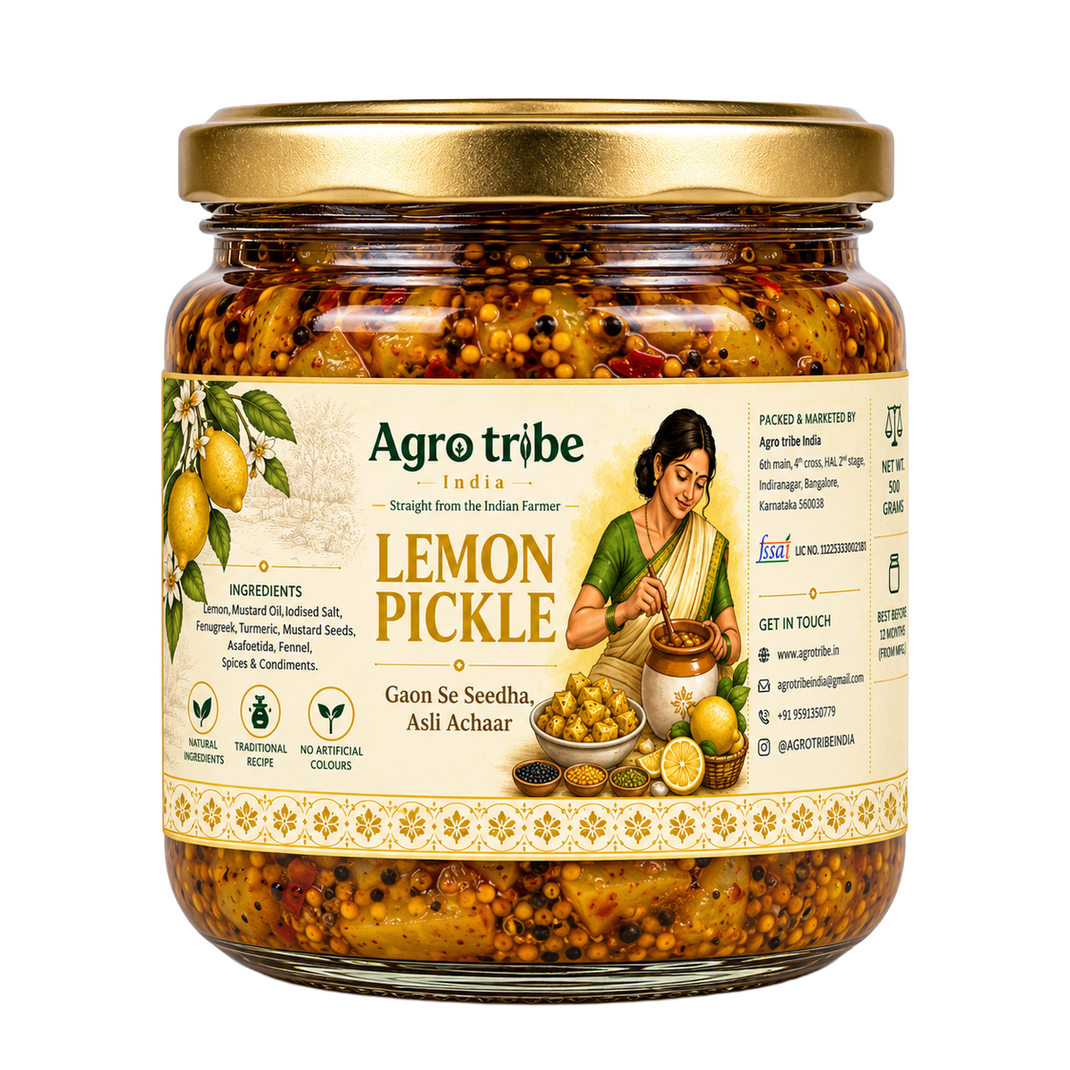 Agro Tribe Lemon Pickle 350g