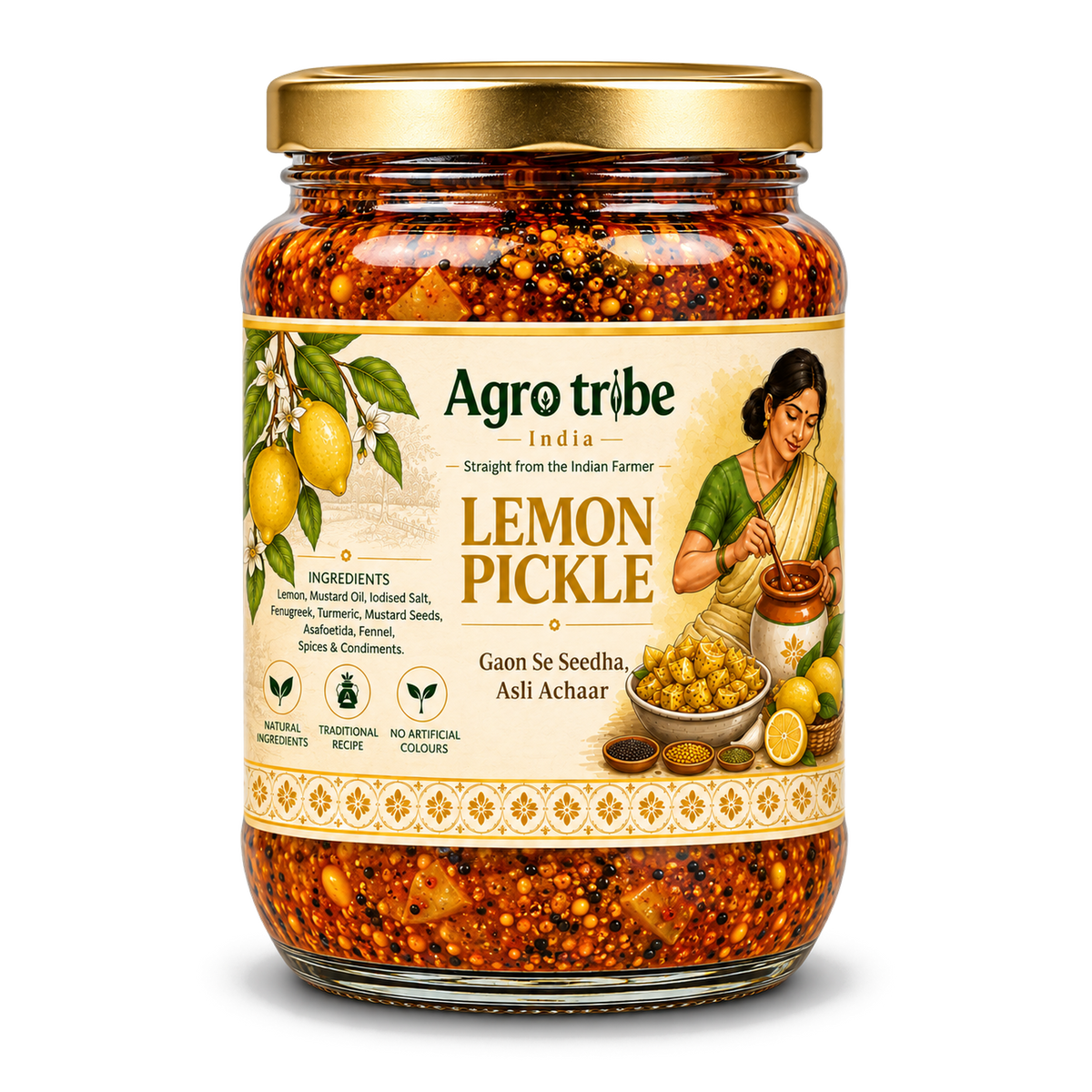Agro Tribe Lemon Pickle 500g