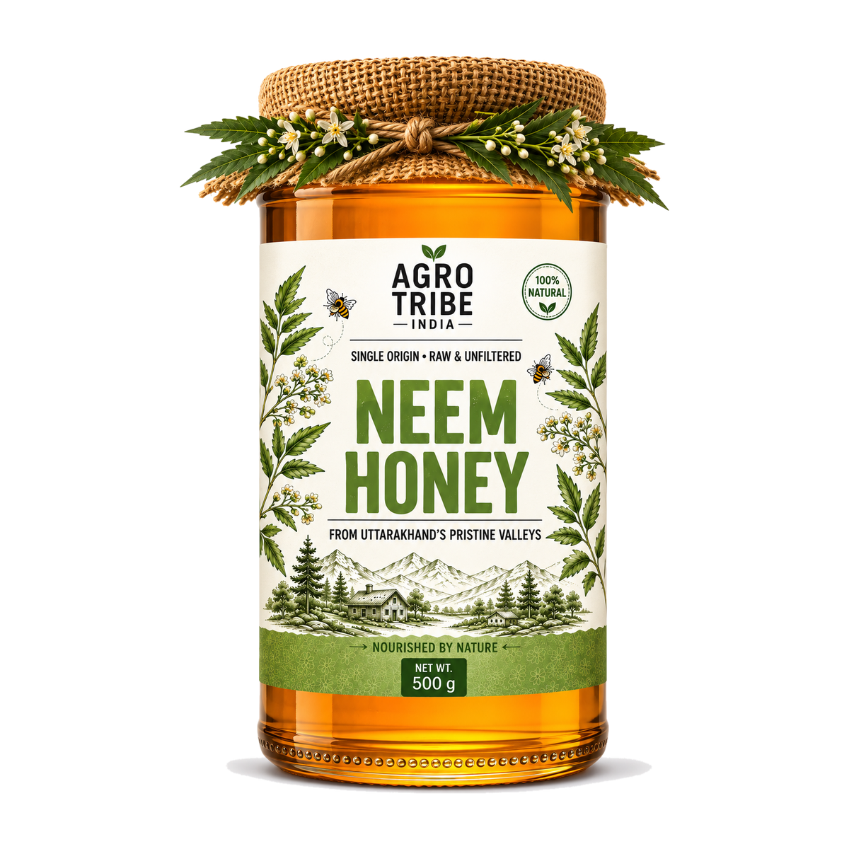 Agro Tribe Neem Honey 500g jar