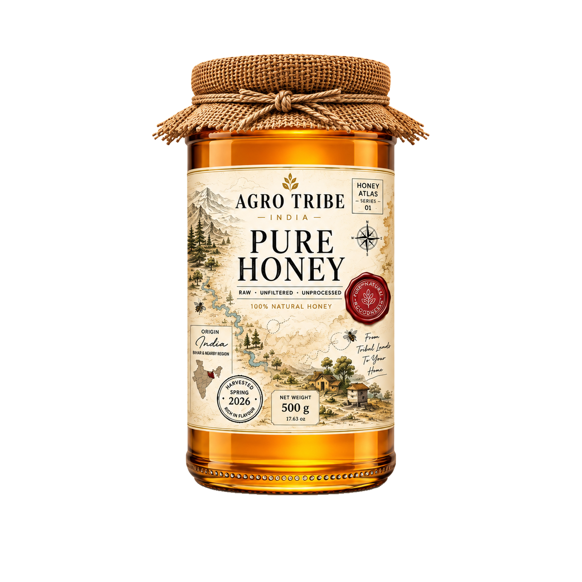 Agro Tribe Pure Honey 500g