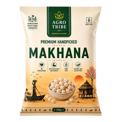Agro Tribe Raw Makhana 250g front pouch