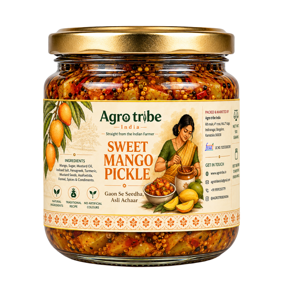 Agro Tribe Sweet Mango Pickle 350g